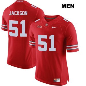 Men's NCAA Ohio State Buckeyes Antwuan Jackson #51 College Stitched Authentic Nike Red Football Jersey BL20A83PG